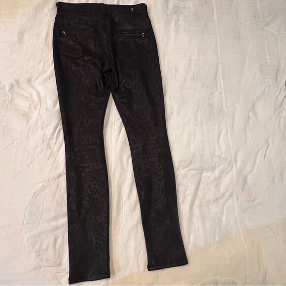7 For All Mankind Black Snakeskin Pants - Picture 12 of 12